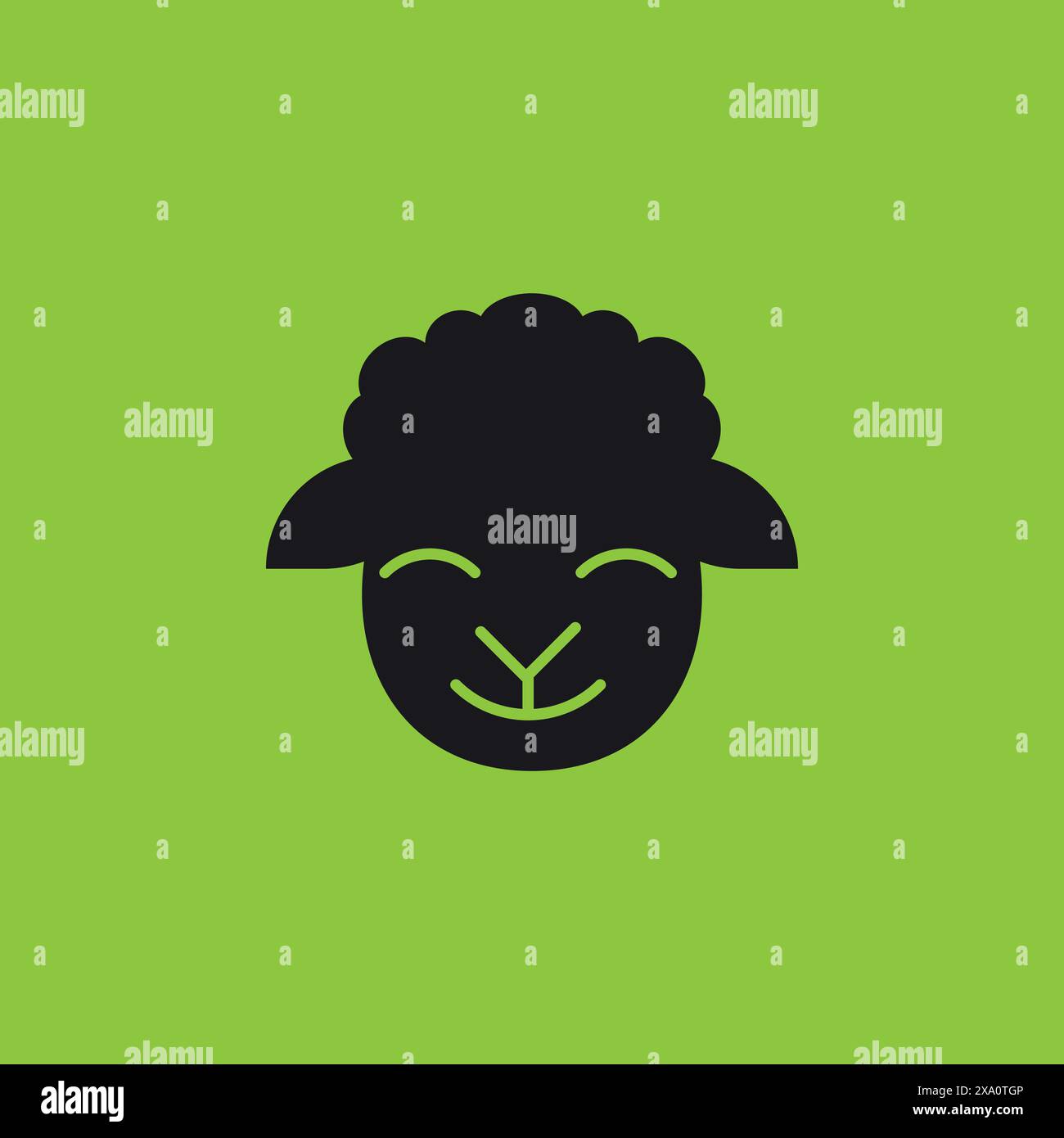 Vintage Sheep Side. Line Style. Vector Stock Vector Image & Art - Alamy