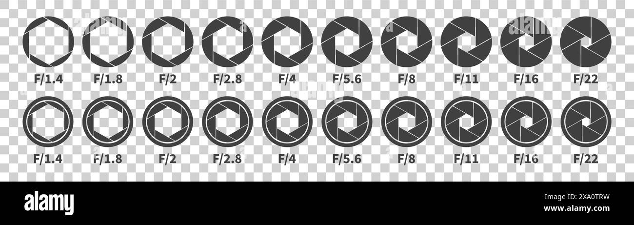 Camera lens diaphragm shutter aperture pictogram hi-res stock ...