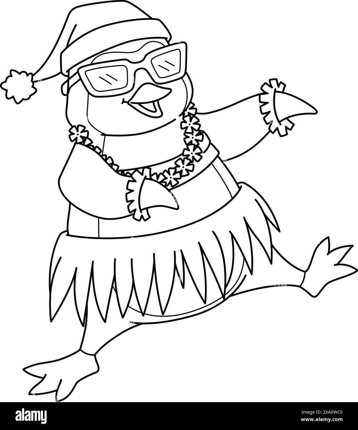 Christmas In July Penguin Isolated Coloring Page Stock Vector Image christmas-in-july-penguin-isolated-coloring-page-stock-vector-image