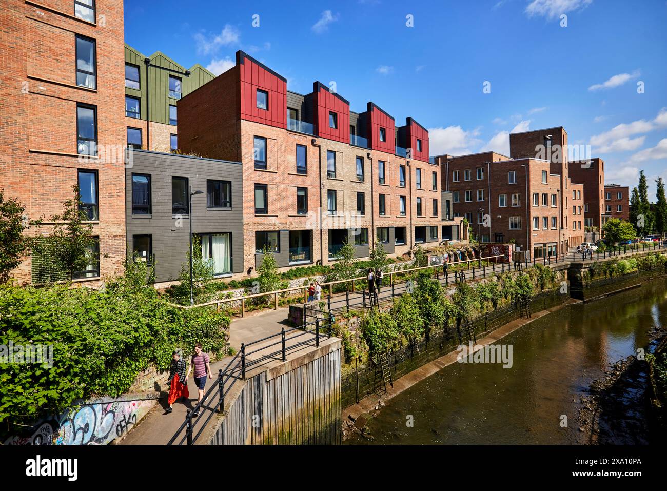 Ouseburn Quays new build apartments at Byker, Newcastle upon Tyne Stock Photo Alamy