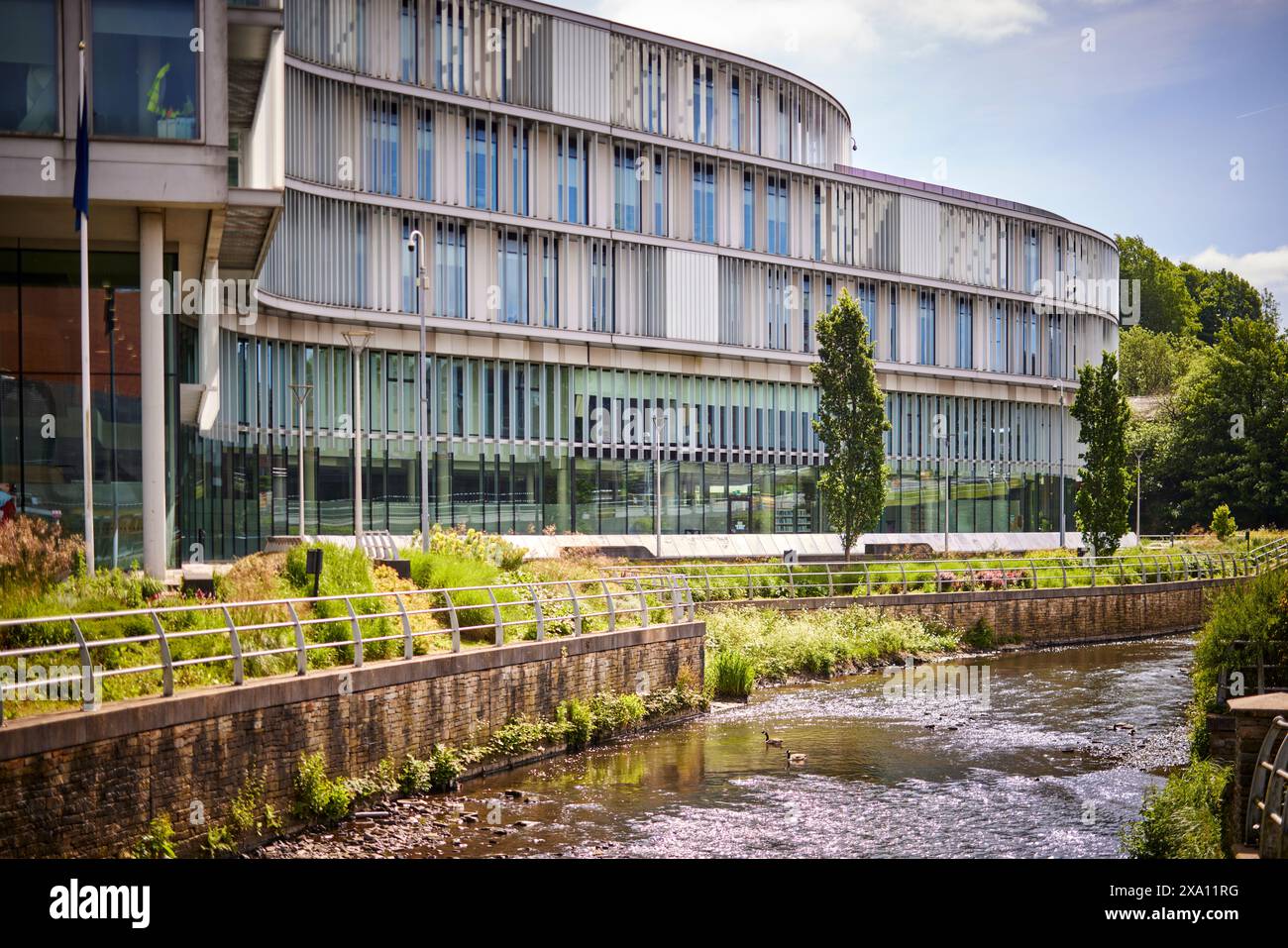 Rochdale town centre new council offices Number One Riverside and the