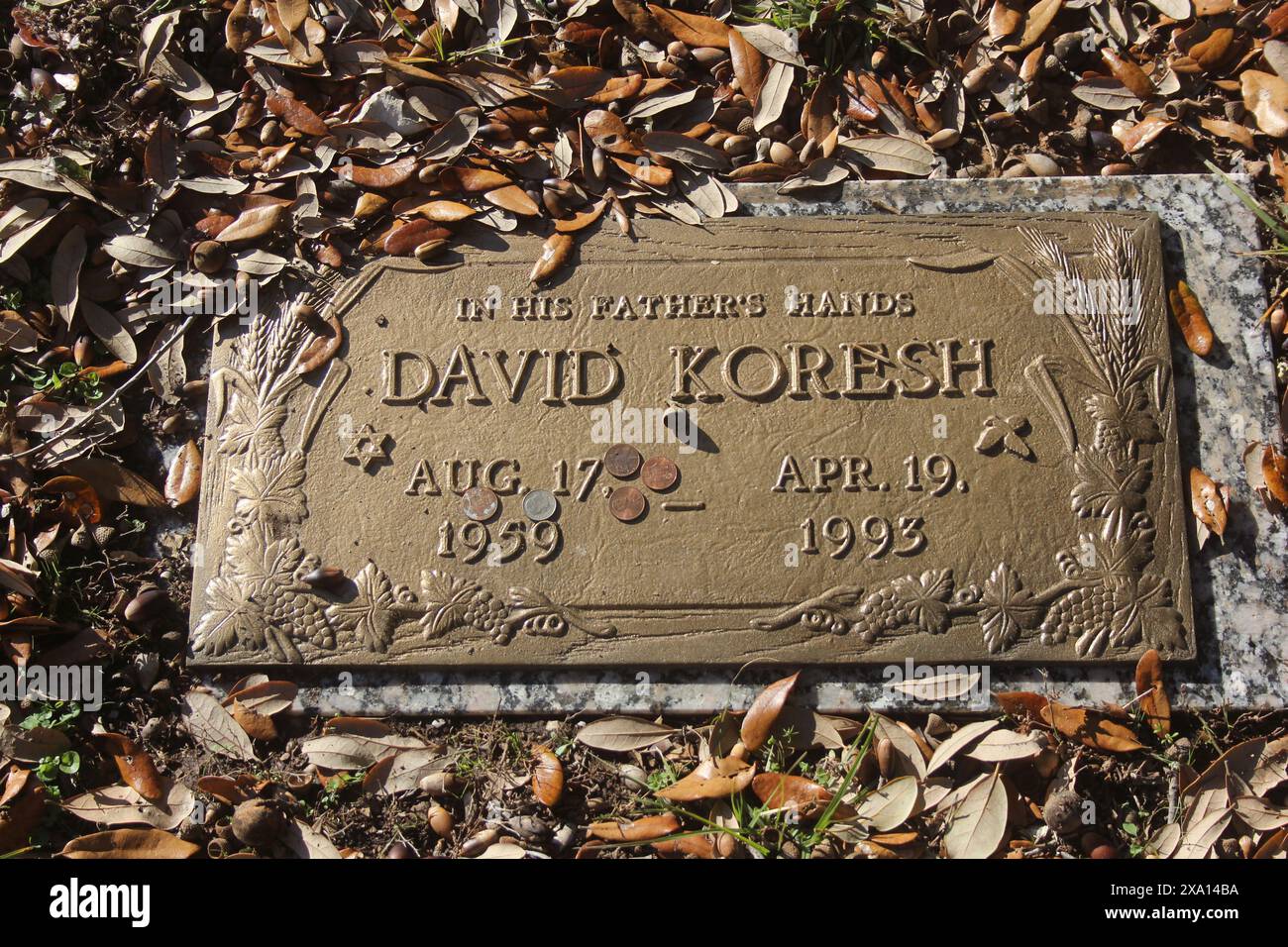Tyler TX - December 25, 2023: Grave of Cult Leader David Koresh Located