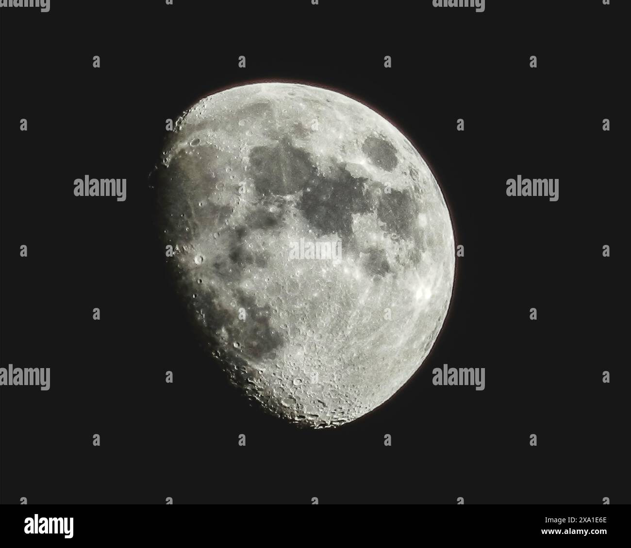 The moon is Earth's closest satellite, with vast lunar highlands (light ...