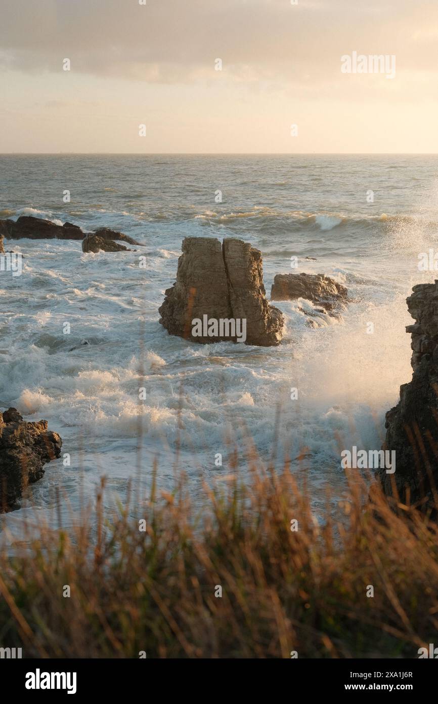 Rocky shoreline large stones hi-res stock photography and images - Alamy