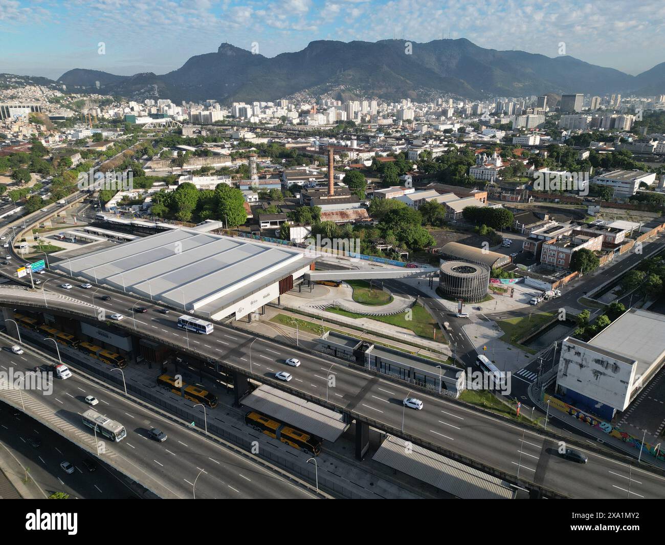 Intermodal Gentileza bus terminal, in the city of Rio de Janeiro Stock
