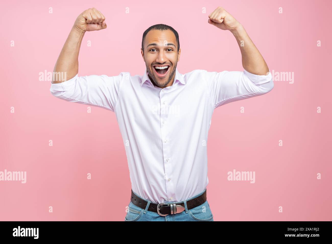 Shirt showing arms hi-res stock photography and images - Alamy