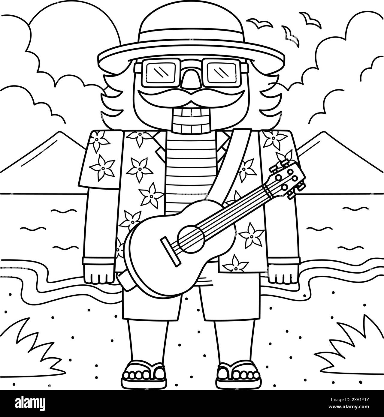 Christmas In July The Nutcracker Coloring Page Stock Vector Image Art christmas-in-july-the-nutcracker-coloring-page-stock-vector-image-art