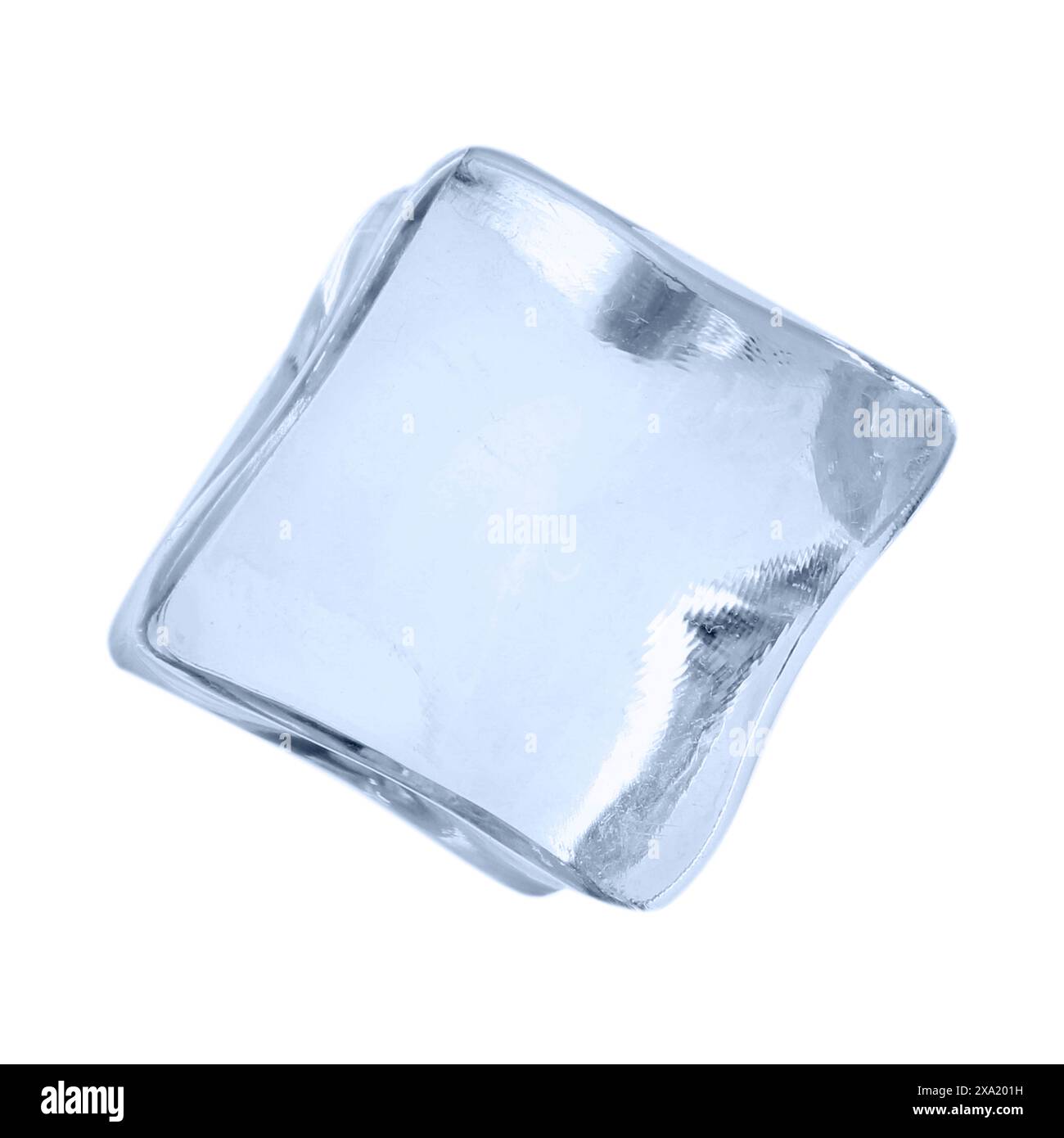 One crystal clear ice cube isolated on white Stock Photo - Alamy