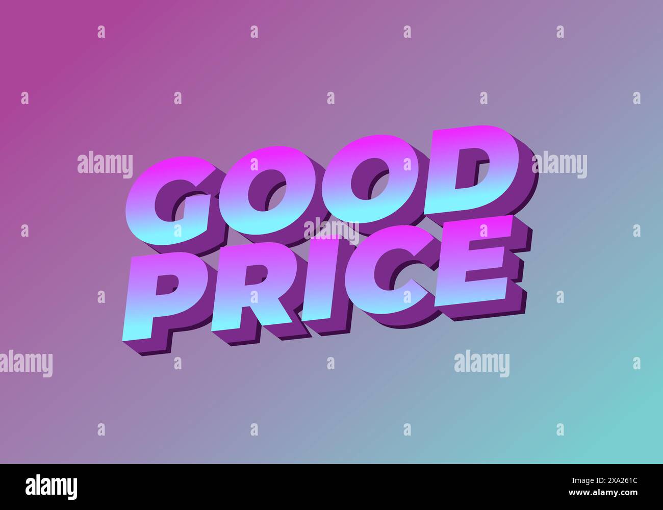 Good price. Text effect design in 3D look with good colors Stock Vector