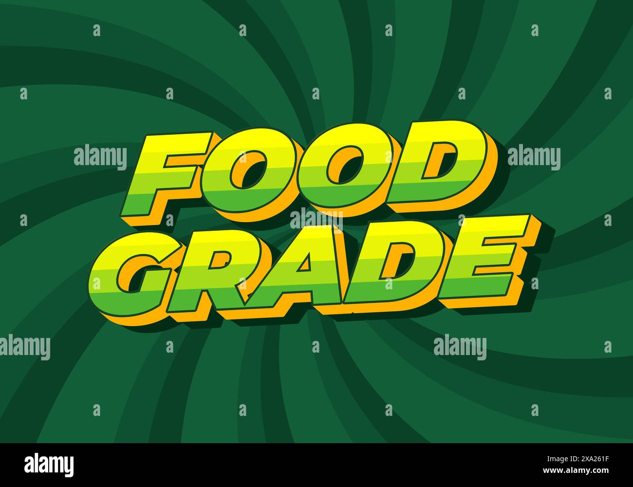 Food grade. Text effect design in 3D style with good colors Stock ...