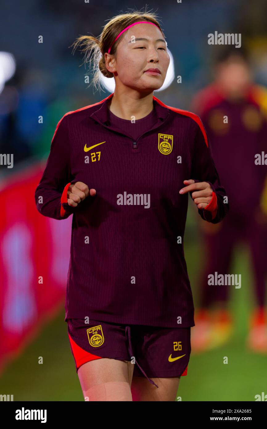 Sydney, Australia. 03rd June, 2024. Chen Liu of China warms up before ...