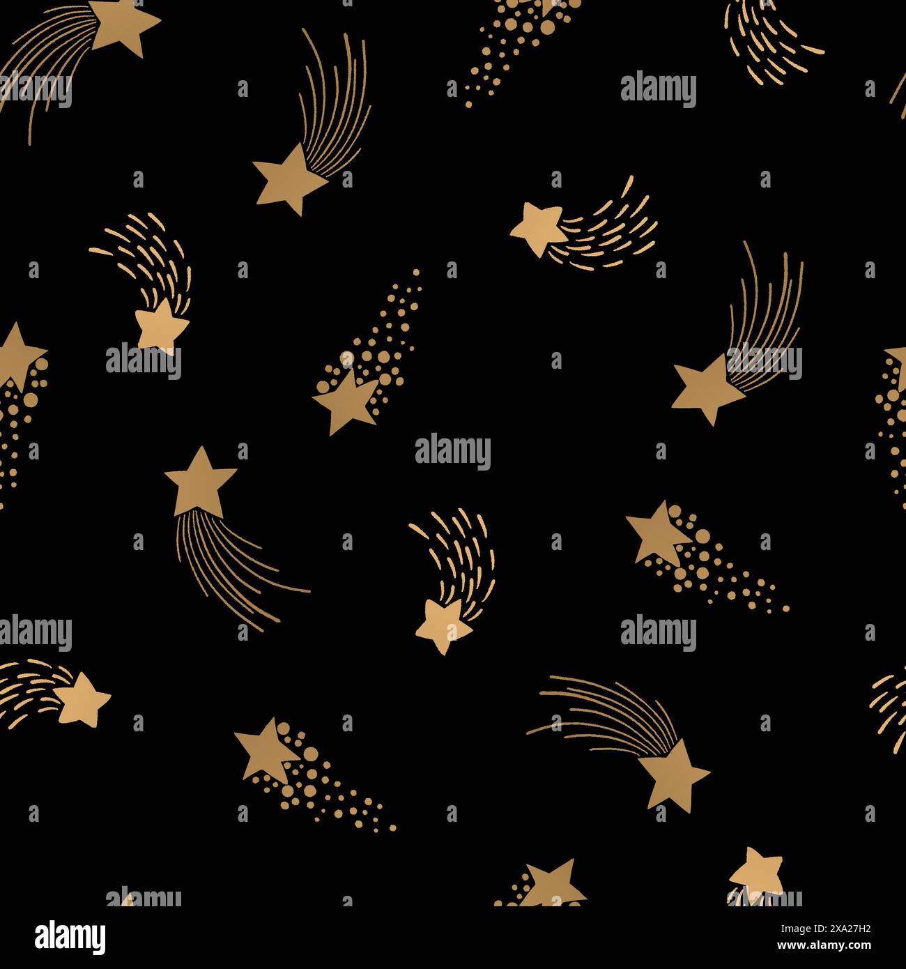 Seamless pattern with gold stars. Vector. Stock Vector