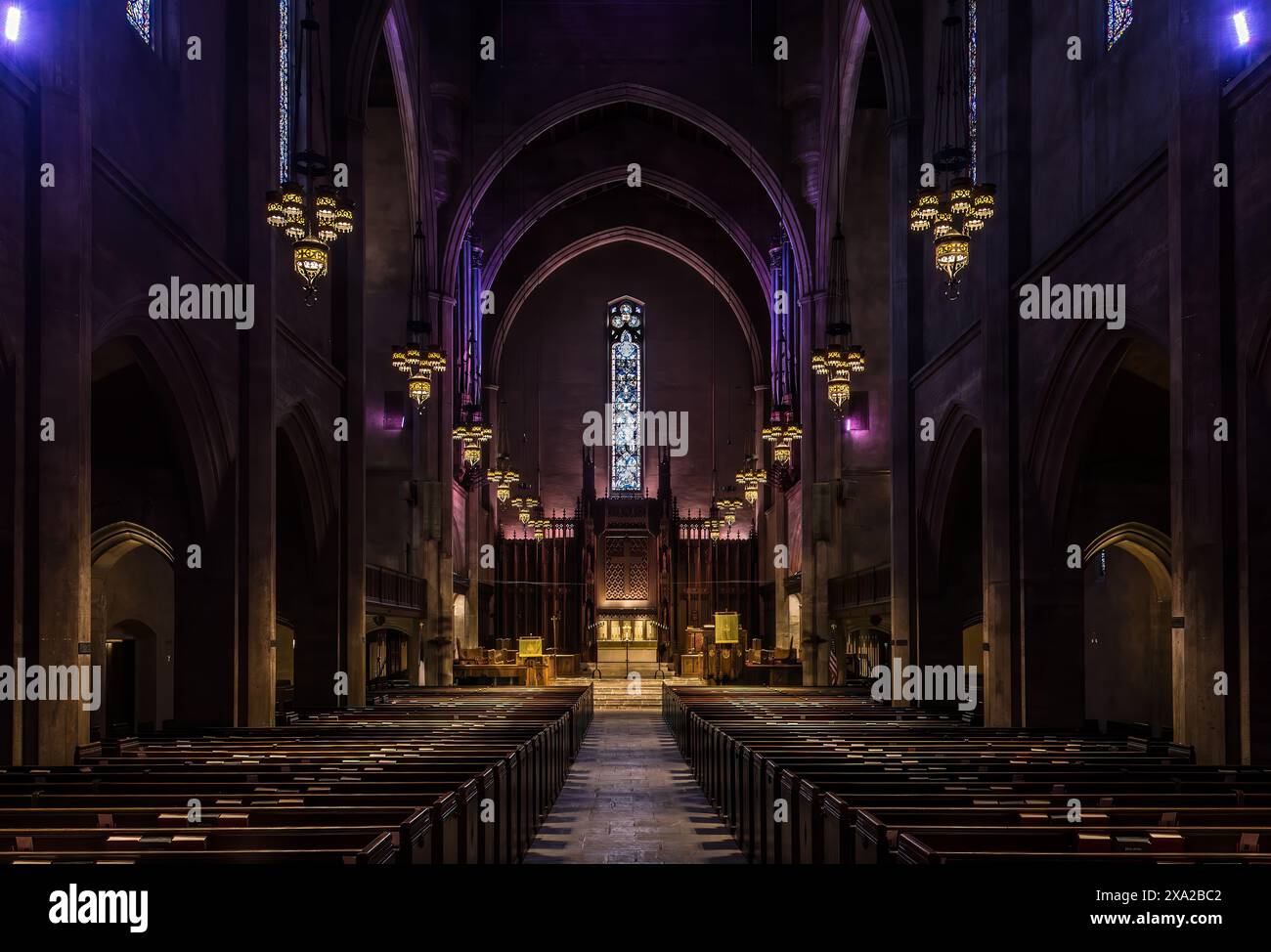 The interior of the First Congregational Church of Los Angeles Stock ...