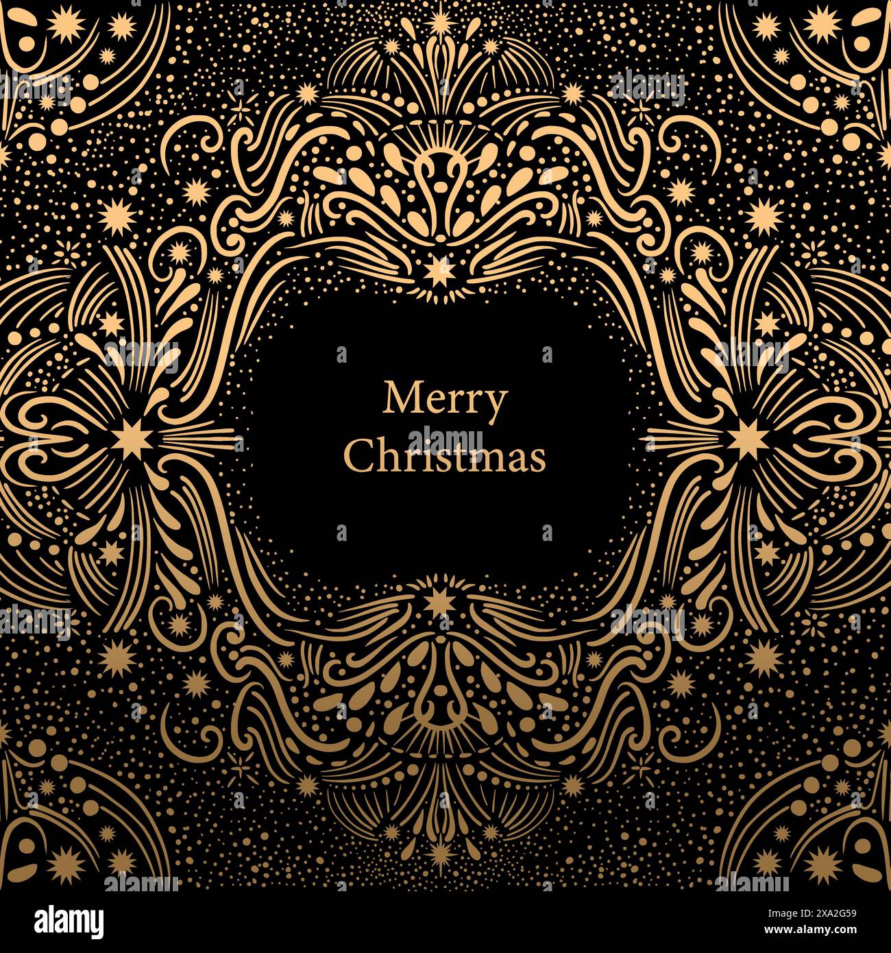 Christmas card with gold elements like a star. Vector Stock Vector ...