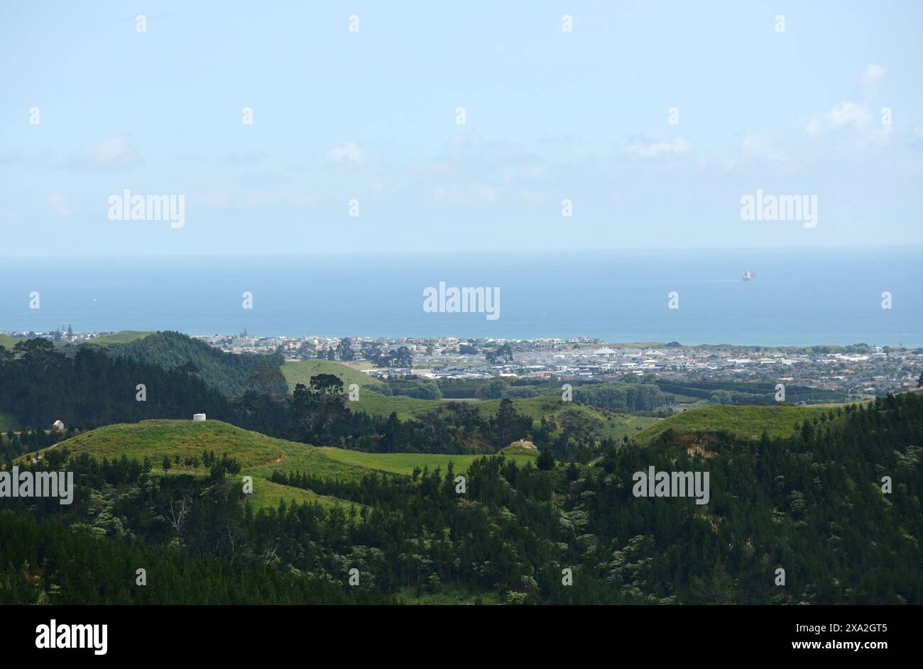 A faraway view of Tauranga, Bay of Plenty, New Zealand Stock Photo - Alamy