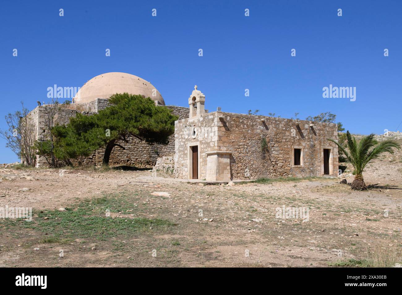 In the background domed building former Sultan Ibrahim mosque abandoned