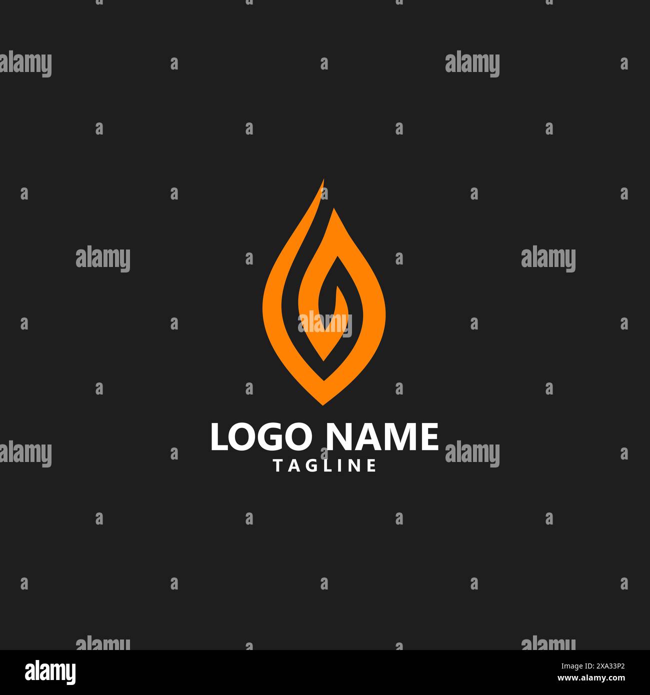 initial letter G flame logo design vector Stock Vector