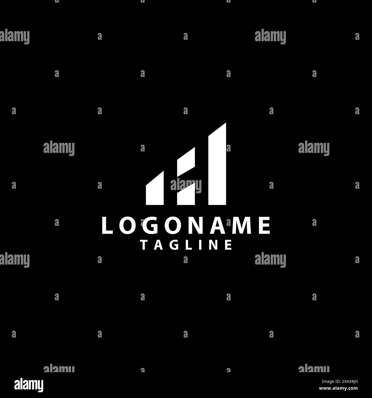initial letter H modern construction element vector logo design Stock ...