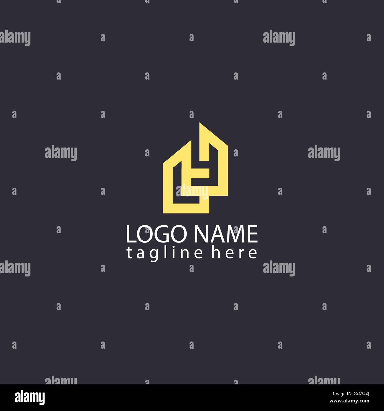 initial letter LY construction concept vector logo design Stock Vector