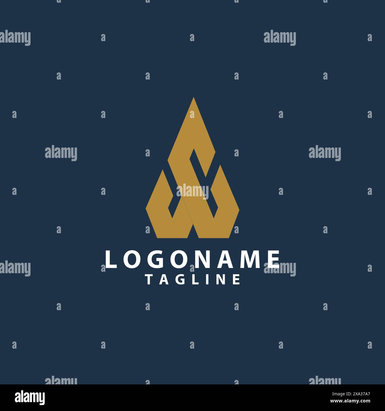 initial letter WC diamond concept modern vector logo design Stock Vector