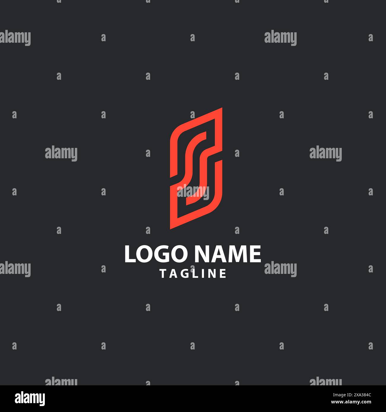 initial minimal letter PS SP logo design vector Stock Vector Image ...