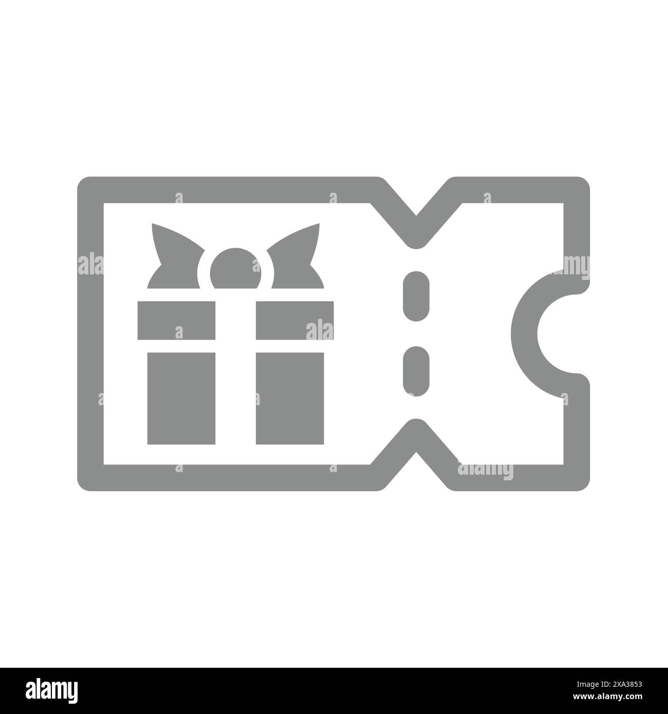 Gift card vector icon. Discount and free coupon or voucher. Stock Vector