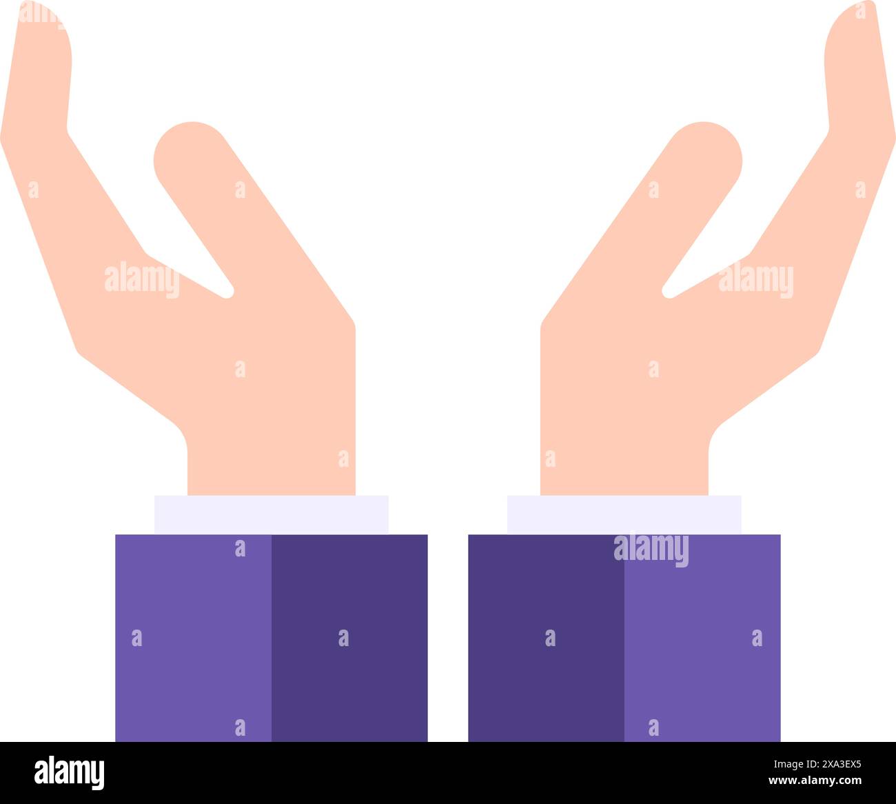 Business male hands in suit pointing on empty copy space advertising ...