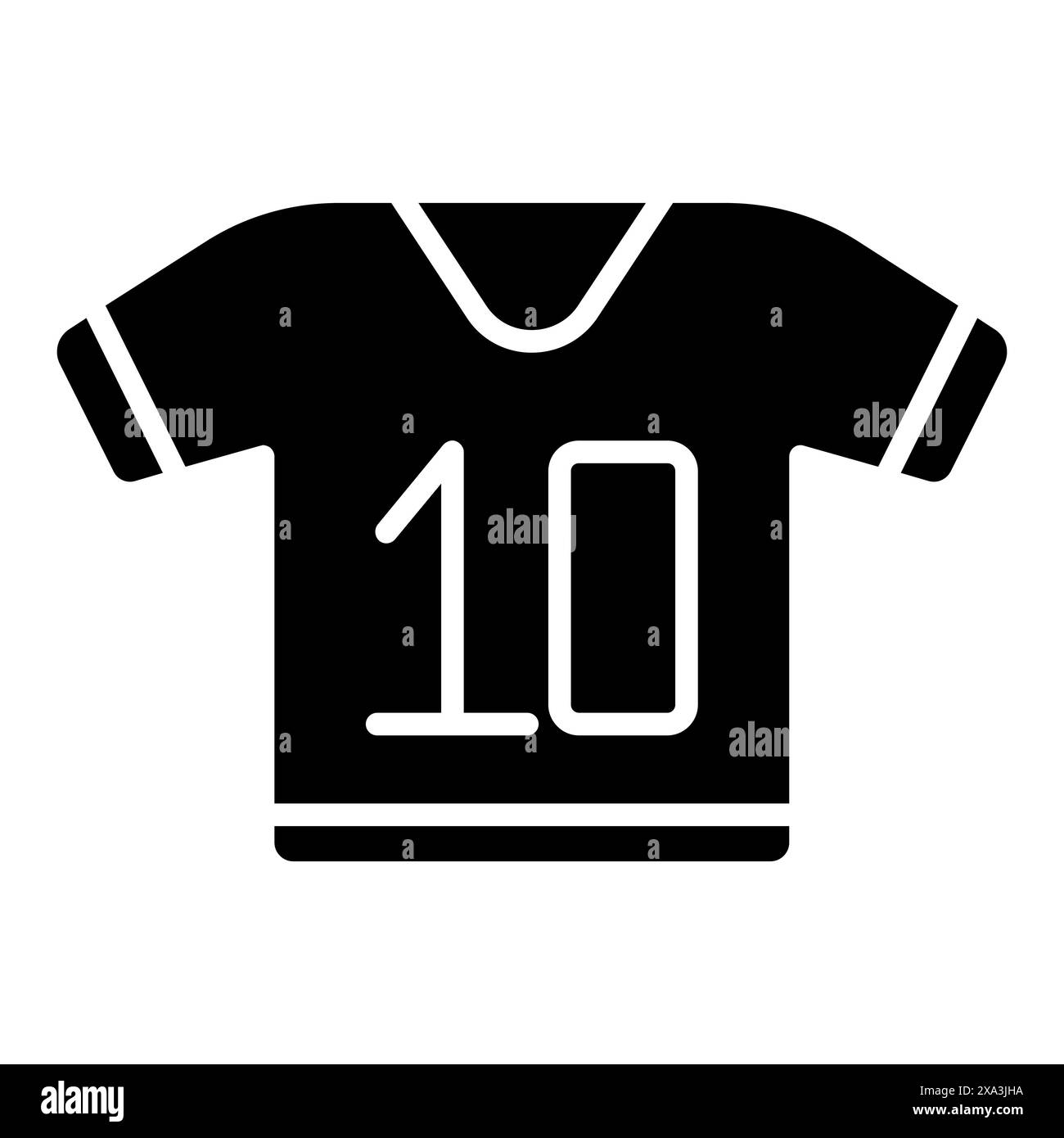 Sports jersey set icon. Green shirt, yellow accents, number ten, team