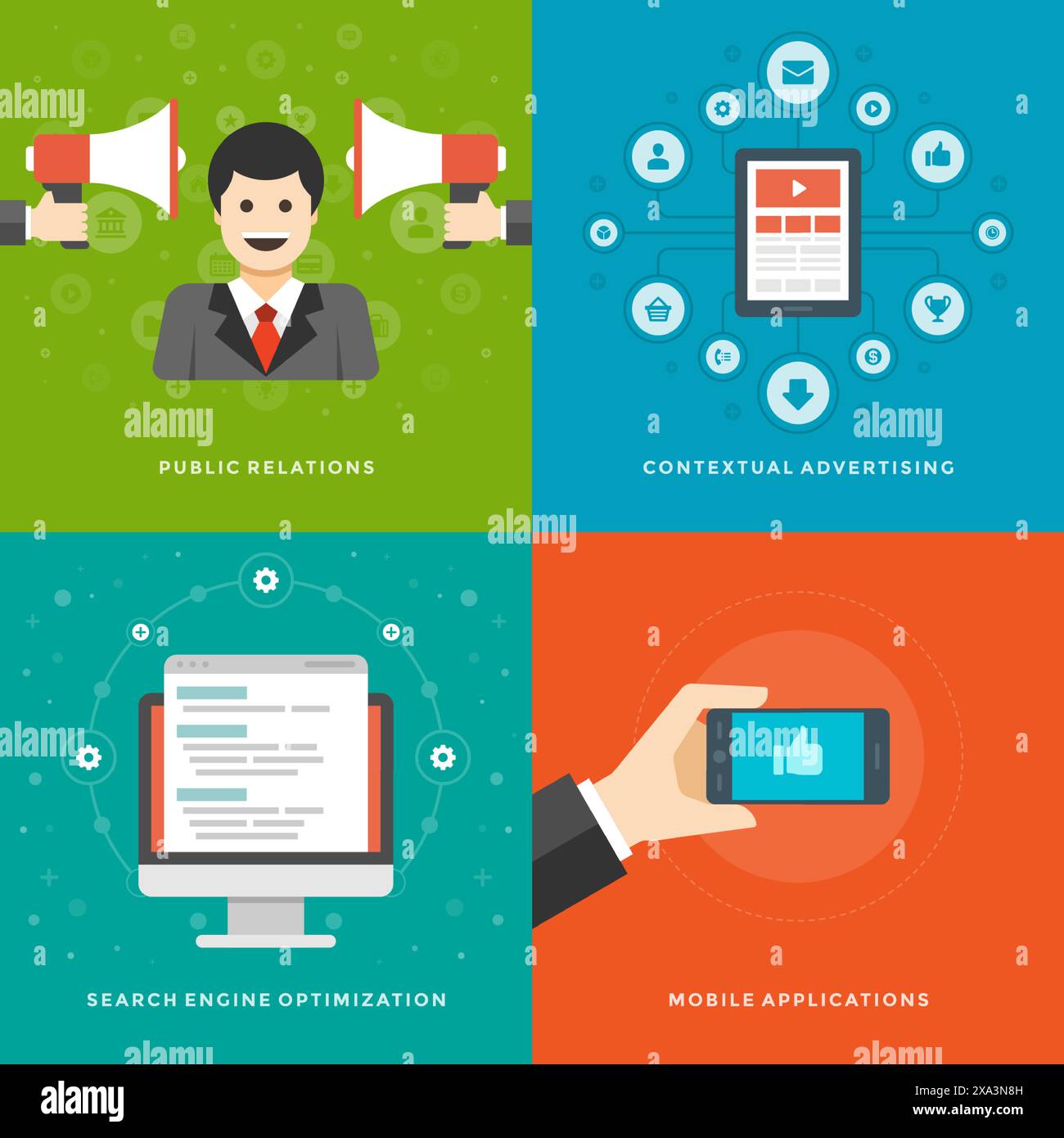 Public relations icons Stock Vector Images - Alamy