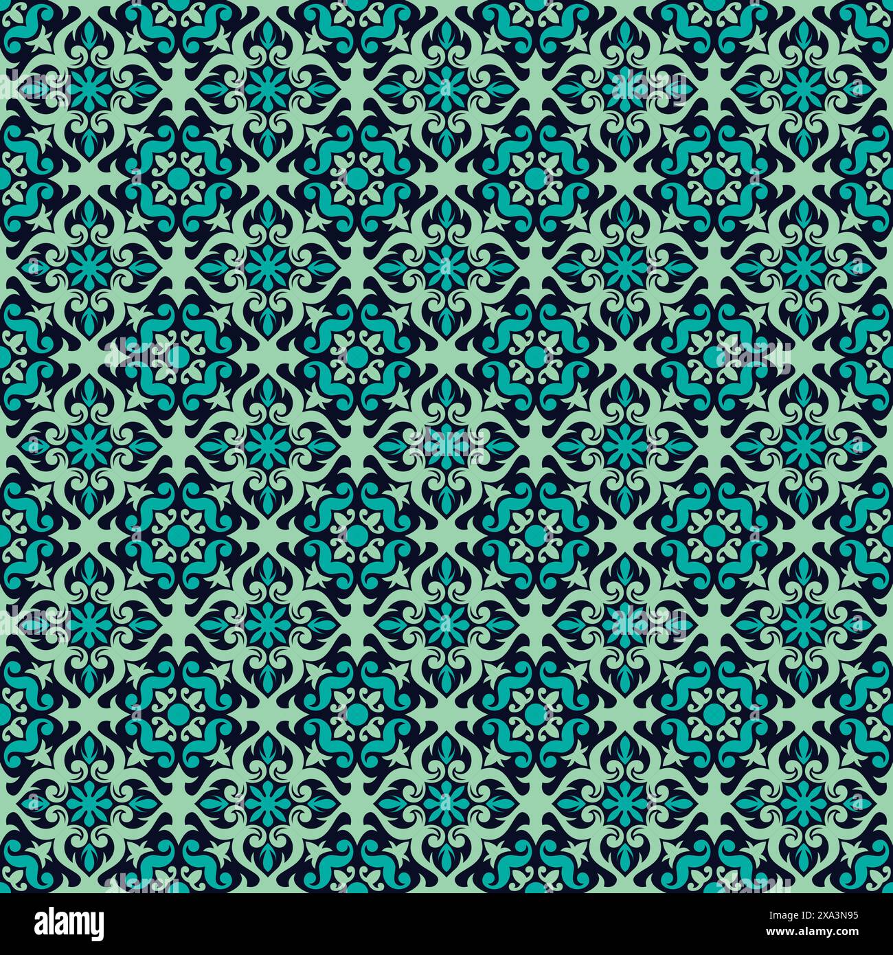 Decorative damask seamless pattern. batik vector background Stock Vector