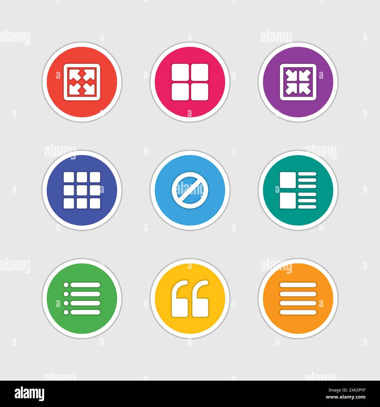 Ui zoom symbols hi-res stock photography and images - Alamy