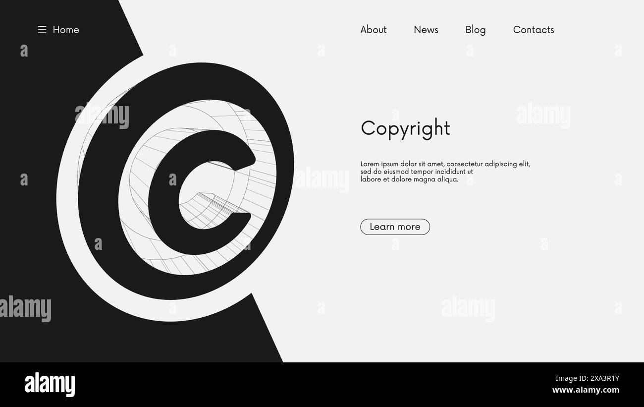 Copyright symbol, protection of intellectual property and rights ...