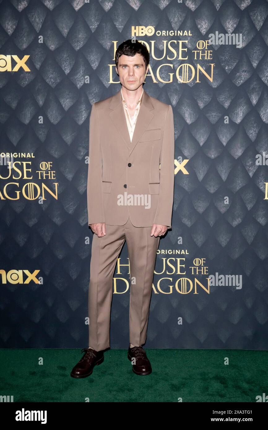 New York, United States. 03rd June, 2024. Matthew Needham attends HBO's 'House Of The Dragon' Season 2 Premiere at Hammerstein Ballroom . (Photo by Ron Adar/SOPA Images/Sipa USA) Credit: Sipa USA/Alamy Live News Stock Photo