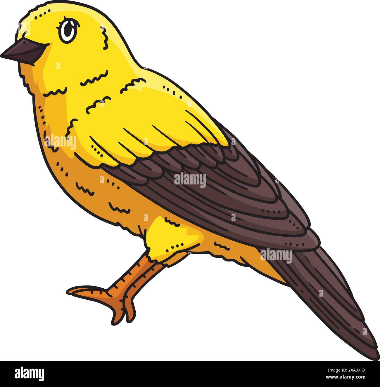 Canary Bird Cartoon Colored Clipart Illustration Stock Vector Image