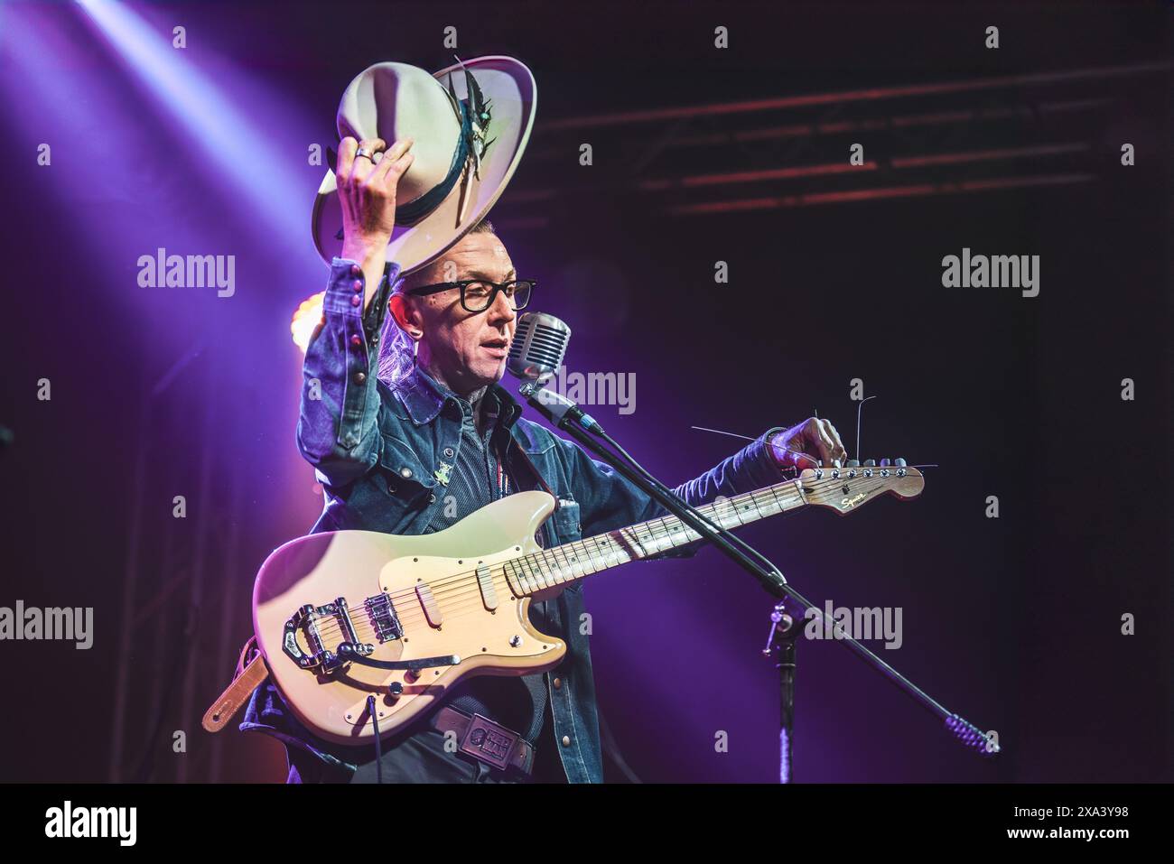 Turin, Italy 03/06/2024 - Micah P. Hinson in concert at Hiroshima Mon Amour for 2024 Italian Tour Stock Photo