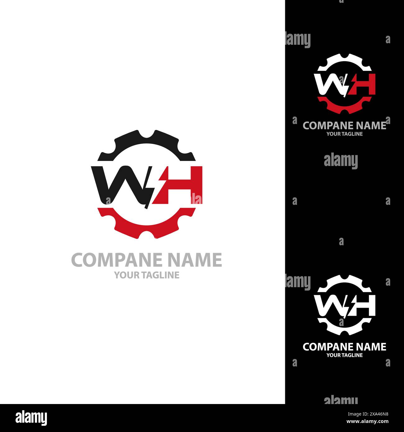 Letter W lightning logo design template vector illustration Stock ...