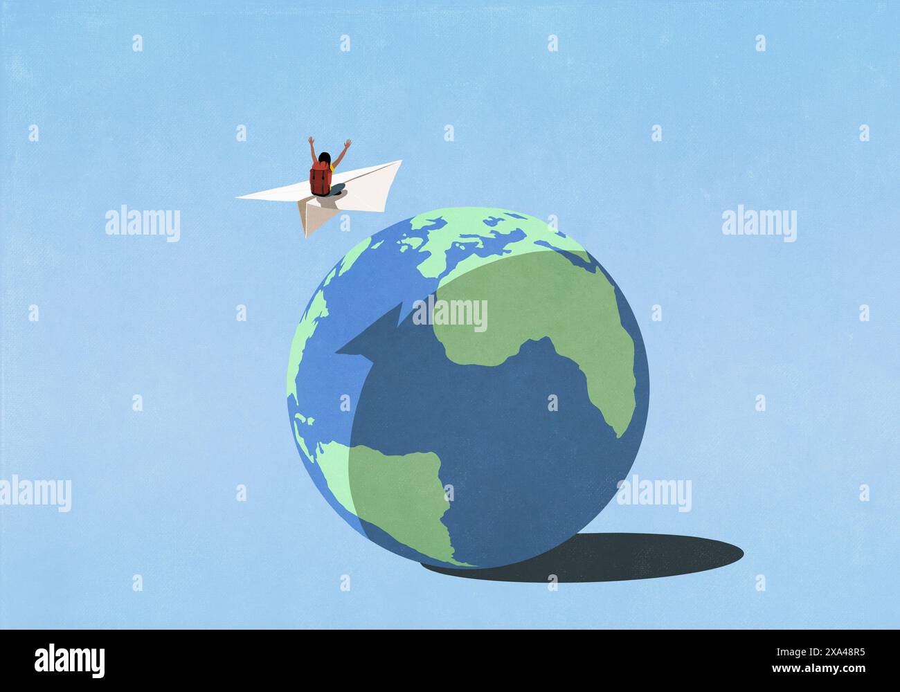 Globe over paper hi-res stock photography and images - Alamy
