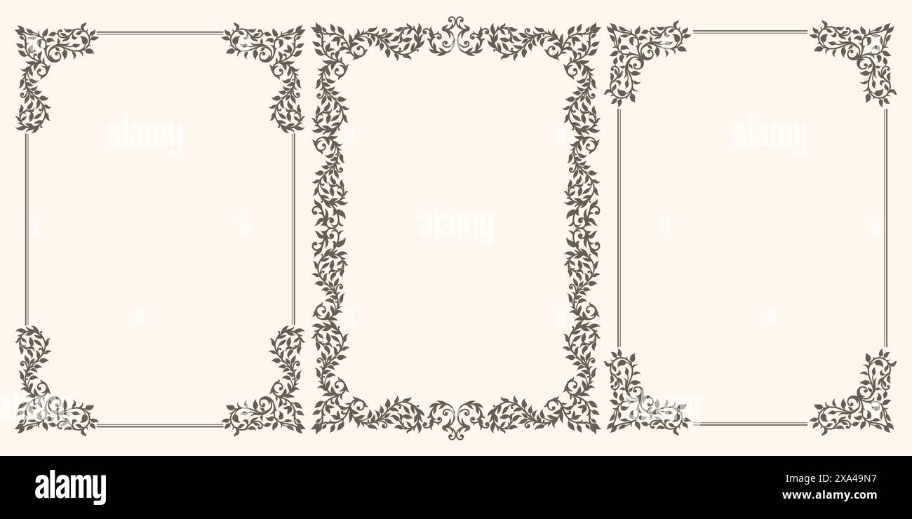 Set of Decorative vintage frames and borders Stock Vector Image & Art ...