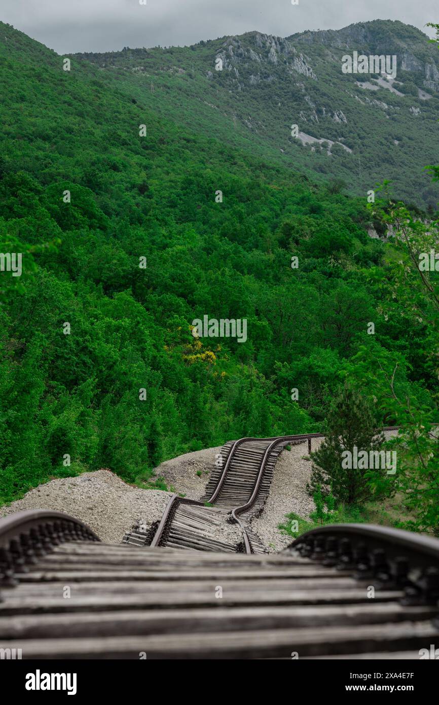 Pijana Pruga Or Drunk Railway In Istria Croatia A Stretch Of Pijana Pruga Or Drunk Railway In Istria Croatia A Stretch Of