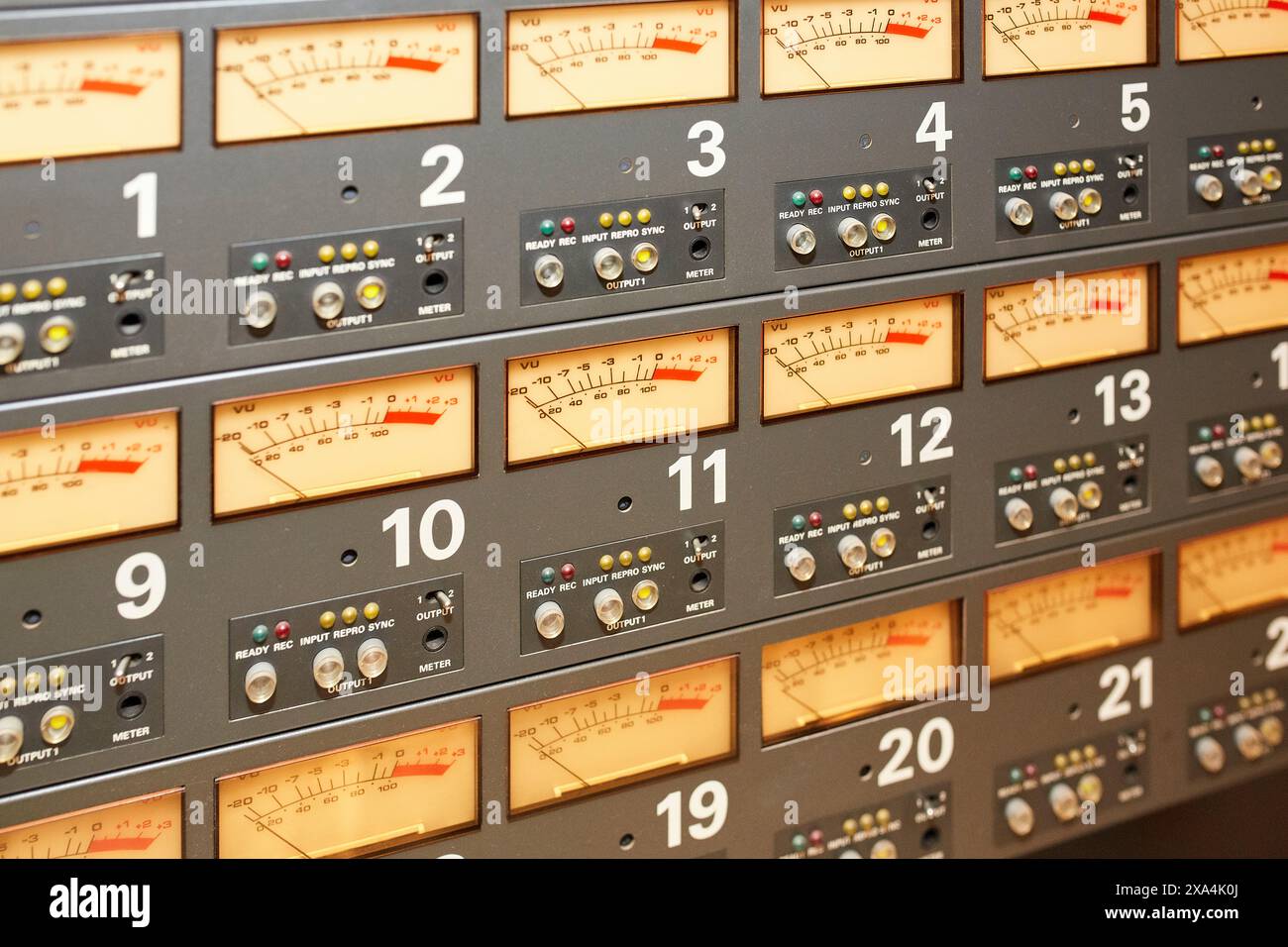 Close up view control panel numbered gauges hi-res stock photography ...