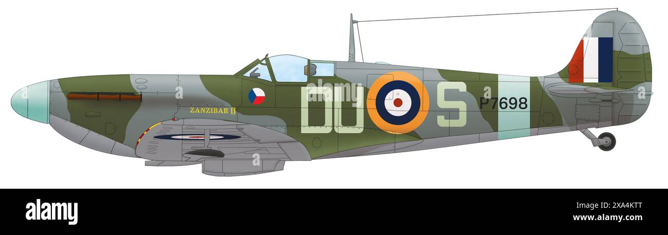Supermarine Spitfire Mk II (P7698, DU-S, Zanzibar II) of the