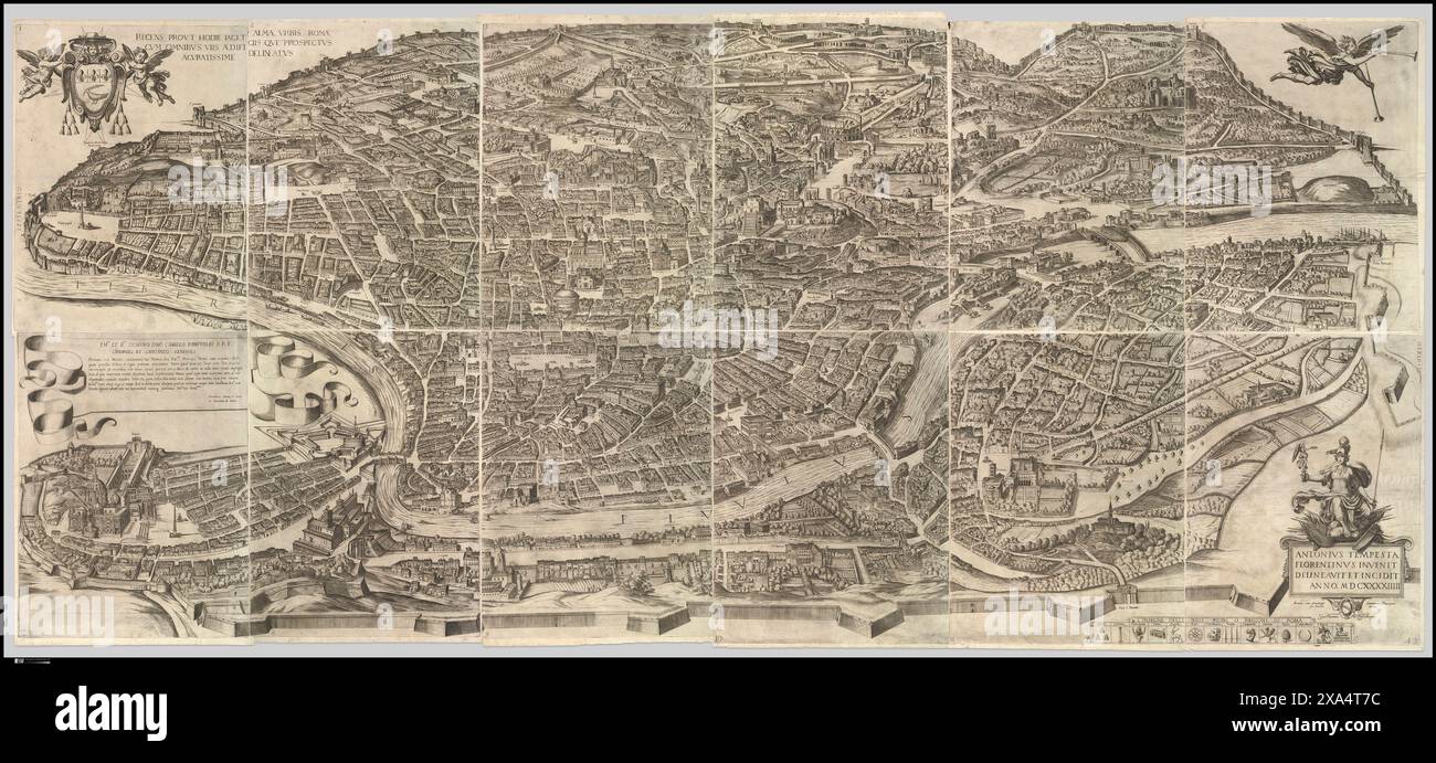Map of rome hi-res stock photography and images - Alamy