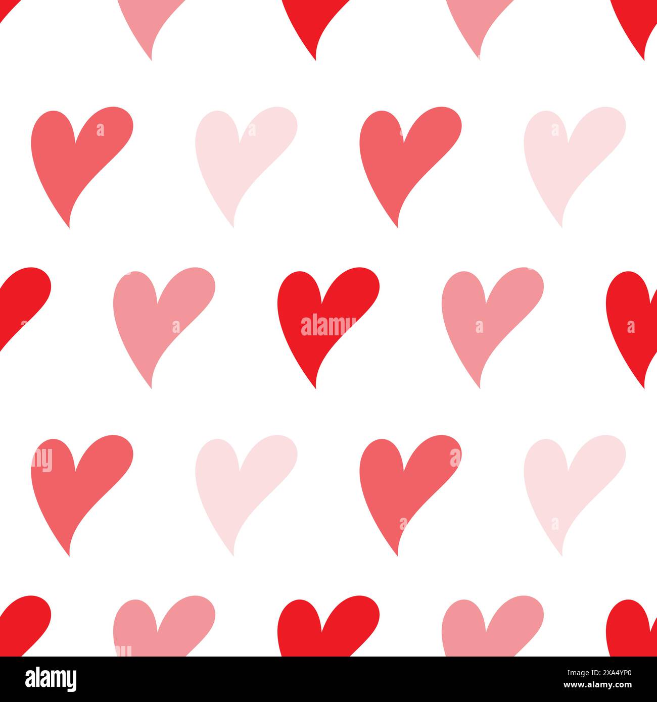 Cute red hearts seamless texture pattern. love pattern background Stock Vector