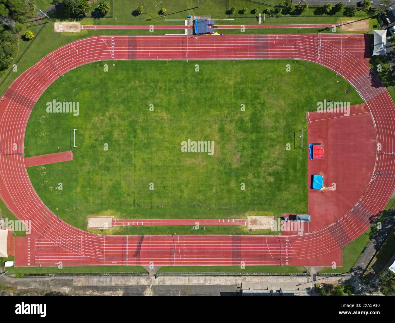 An aerial view of sports facilities in Cromer, Sydney, Australia Stock