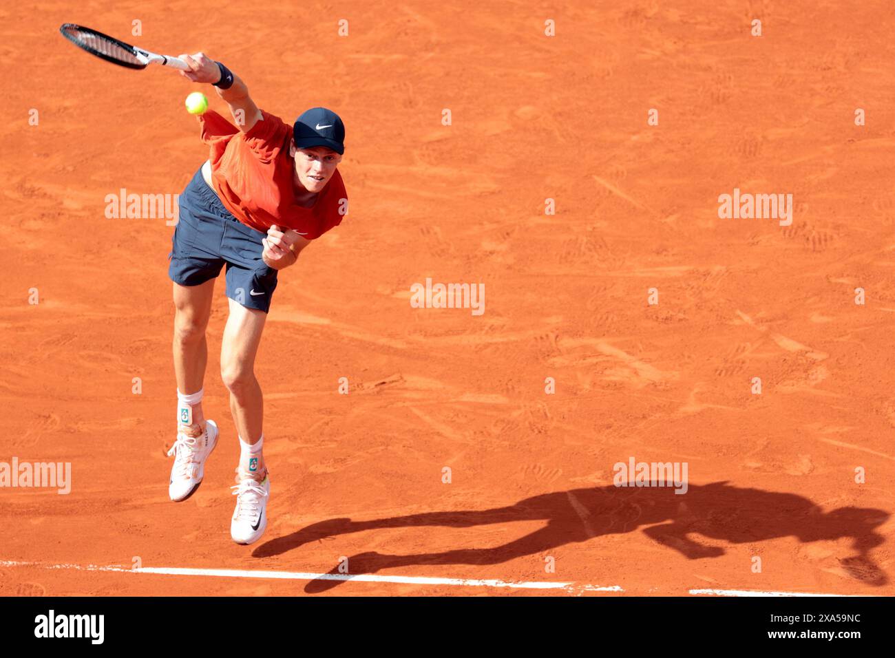 Roland Garros, Paris, France. 4th June, 2024. 2024 French Open Tennis tournament, Day 10; Jannik