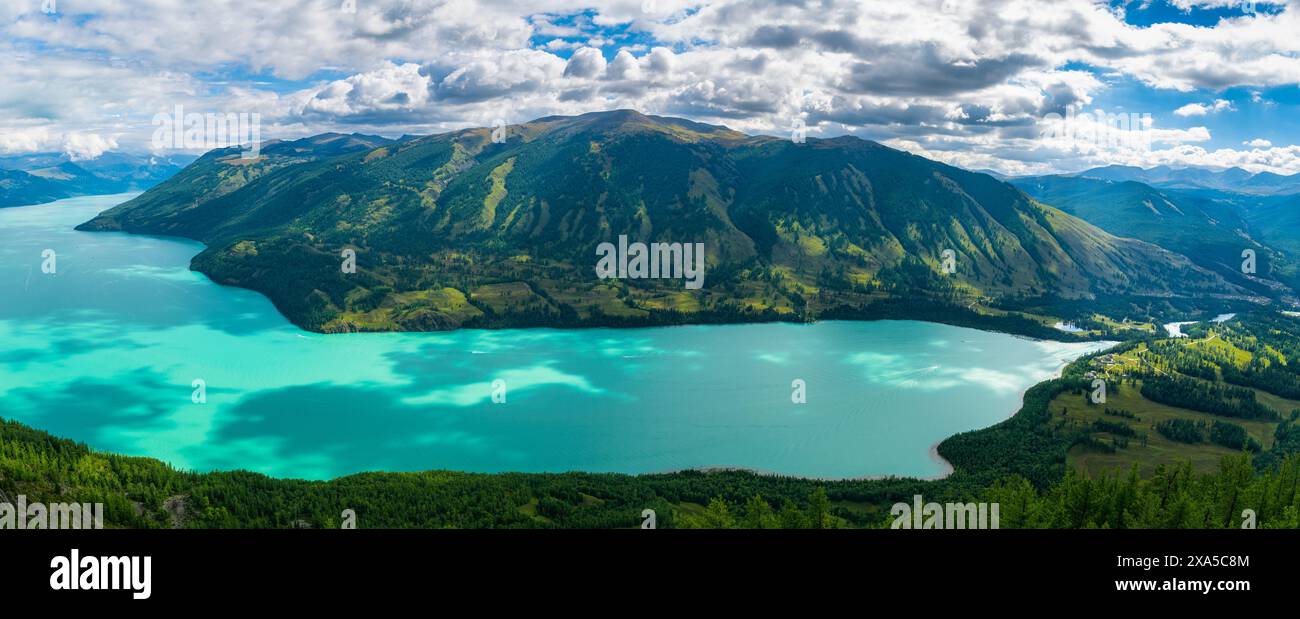 A scenic view of Kanas Area in Altay Region, Xinjiang, China Stock ...
