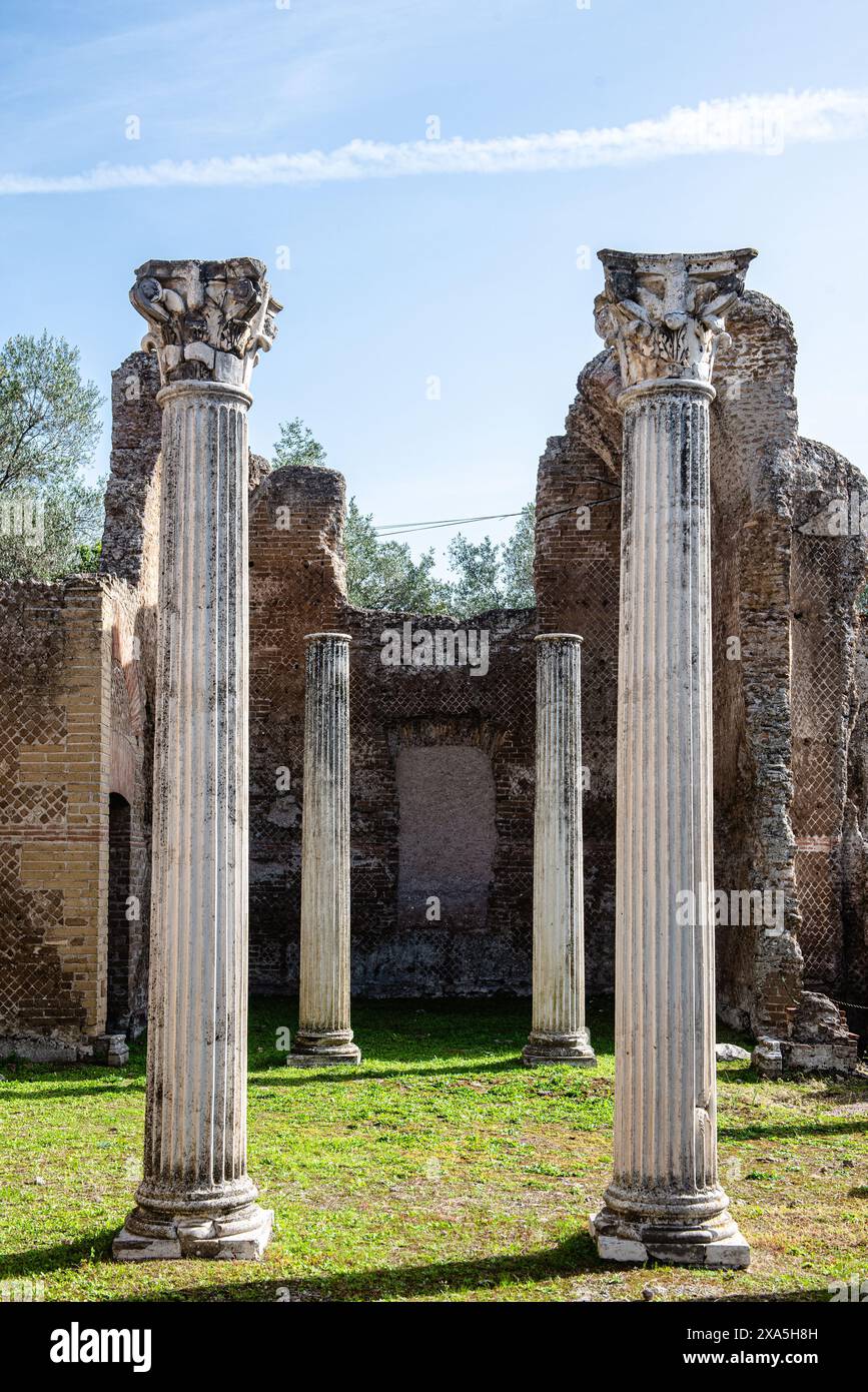 The ancient columns of a ruin from Roman times Stock Photo - Alamy