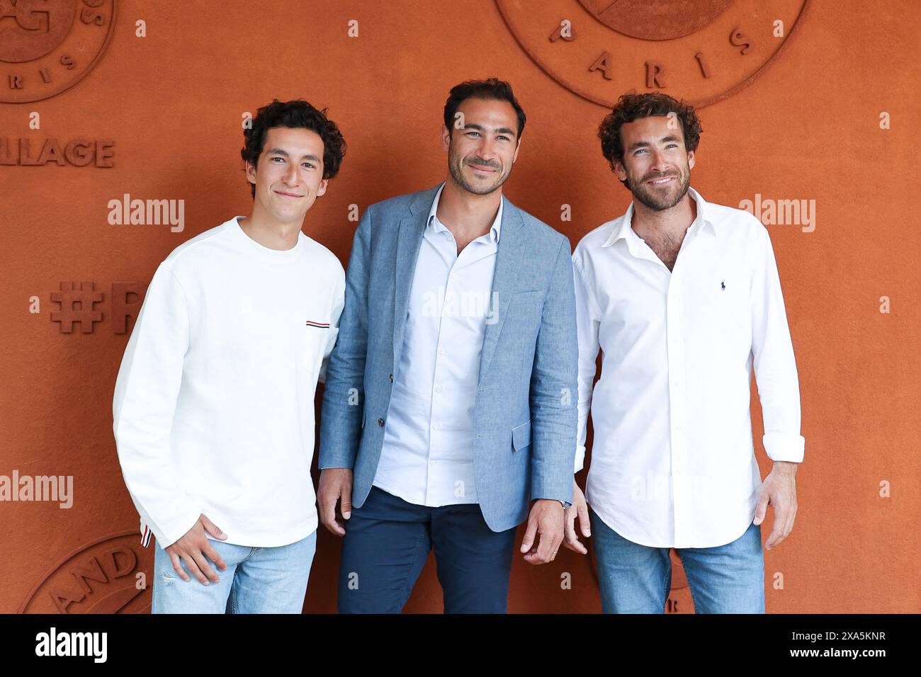 Paris, France. 04th June, 2024. Louis Kretz, Valentin Kretz and Martin