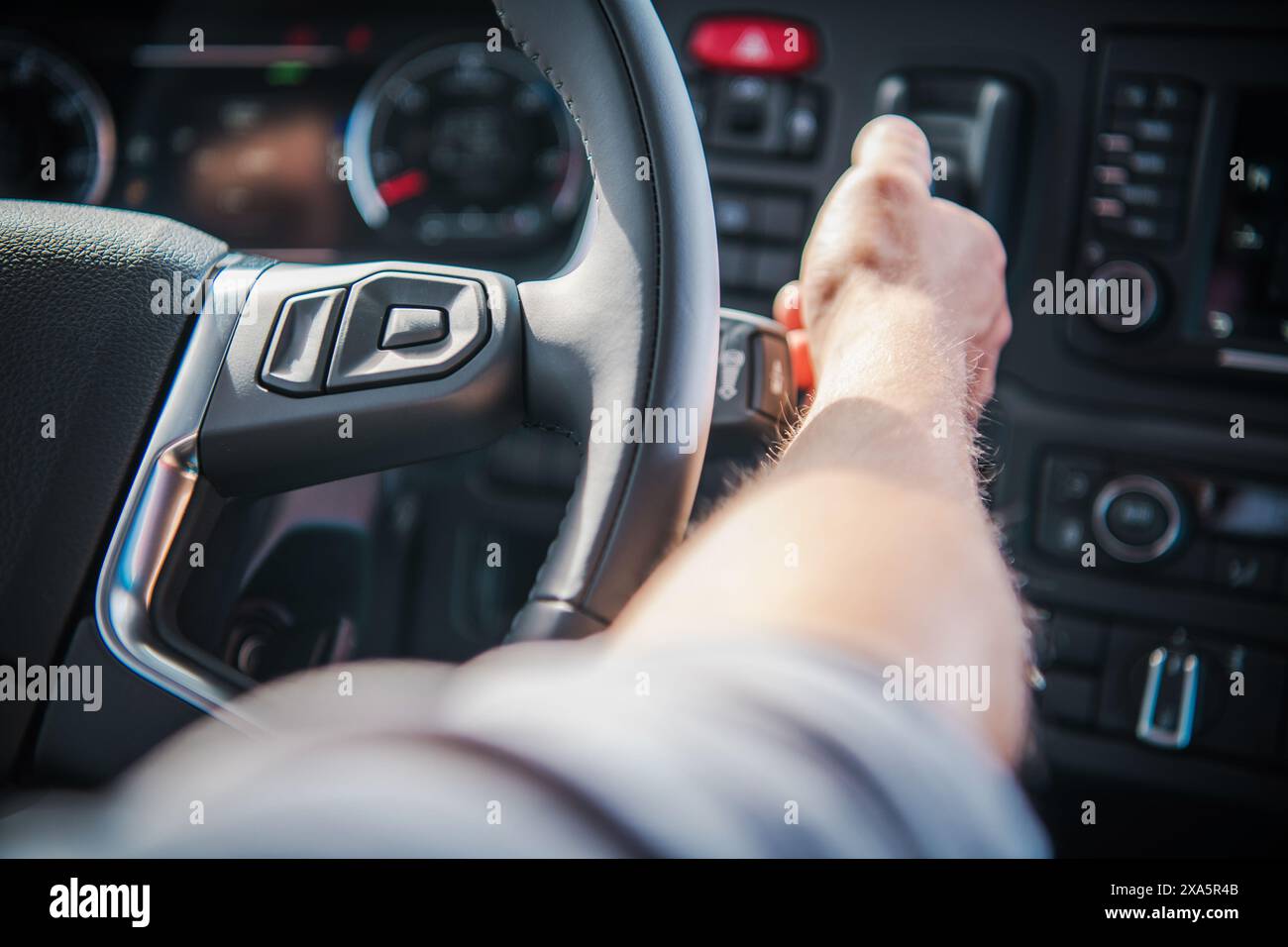 Semi truck steering wheel hi-res stock photography and images - Alamy