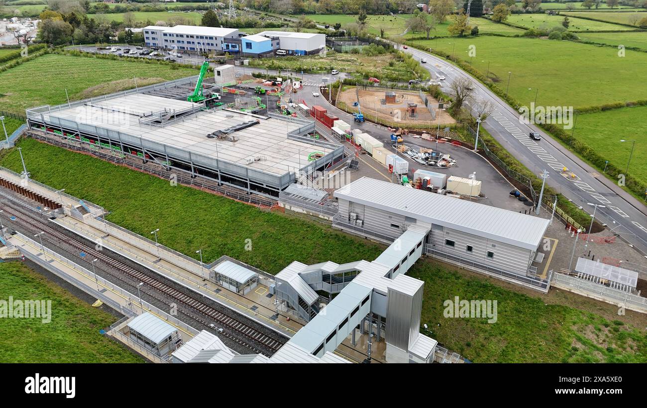 Aerial view of Winslow Station Multi Storey Carpark Stock Photo - Alamy